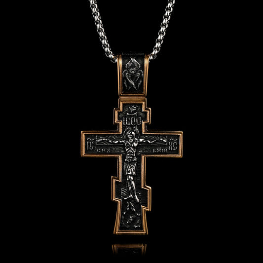 DARK JESUS CROSS - Gold