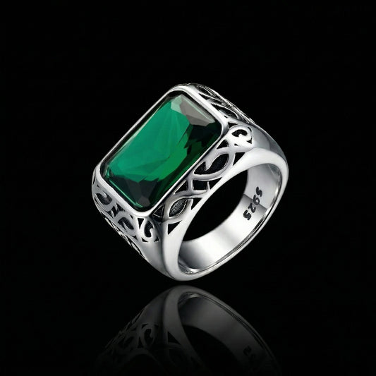 GREEN GEM. - 925 Sterlingsilber